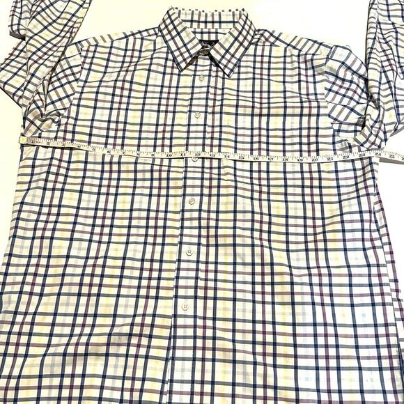 JoS A. Bank Button Front Plaid Collared Shirt Men's L Large - Picture 4 of 5